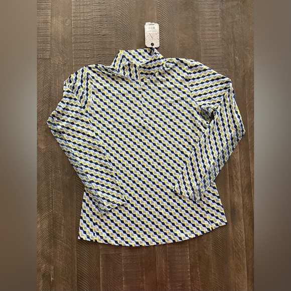 EPNY Golf | Tops | Epnygolf Long Sleeve Broken Pleated Bias Polo | Poshmark
